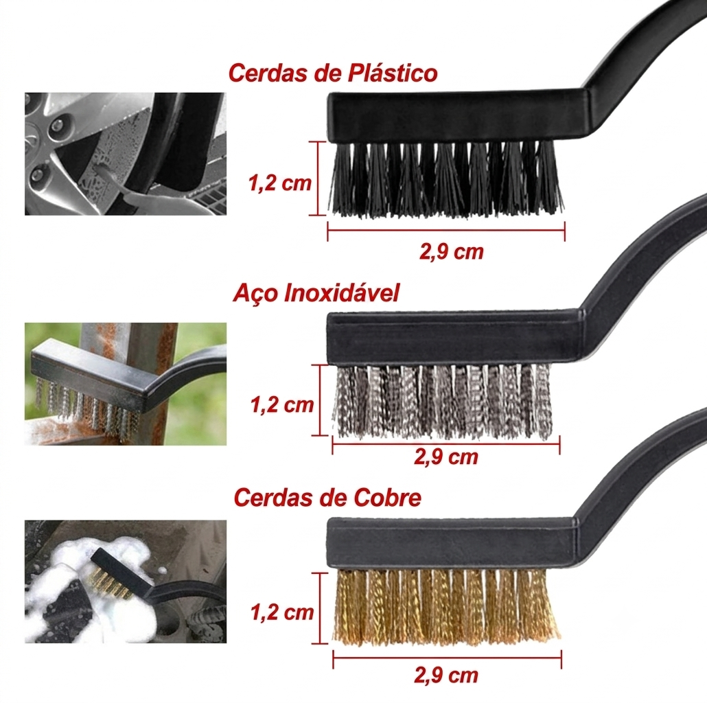 Kit de limpeza automotiva (15 peças)