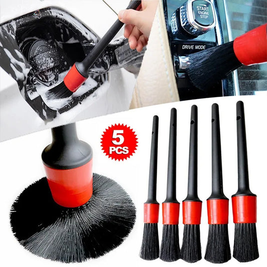 Kit de Escovas para Detalhamento Automotivo (5 peças)