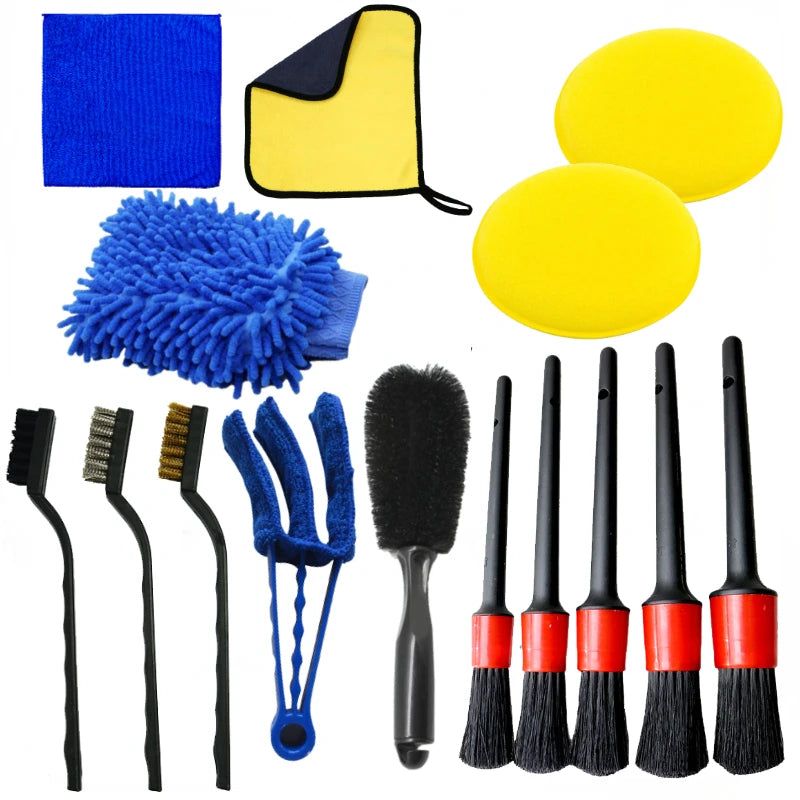 Kit de limpeza automotiva (15 peças)