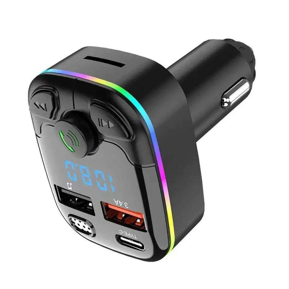 Transmissor FM Bluetooth 5.0 Veicular com Carregador Type-C